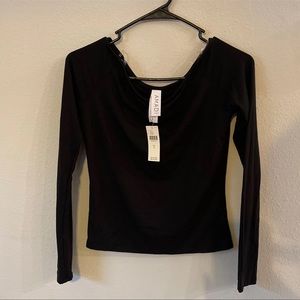 Anthropologie boot neck long sleeve top